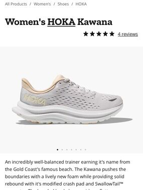 Hoka Kawana Women's Neutral Cream/White Running Sneakers